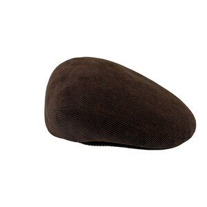 Vintage Stefeno Flat Cap Mens XL Corduroy Winter Travel Grandfather Brown
